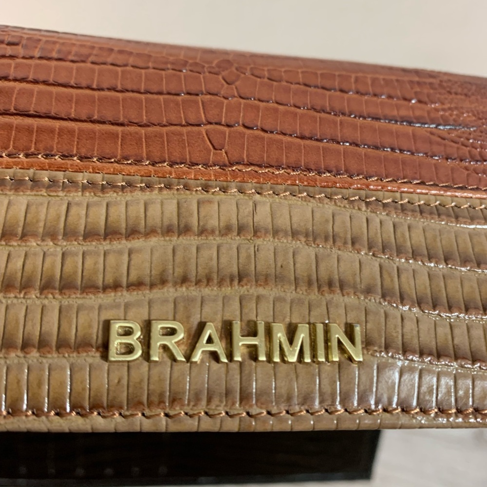 Like New Brahmin Large Soft Tri Color Tri Texture… - image 4